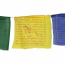 Tibetische Gebetsfahnen - 17 cm breit - bunte Schrift - 5...