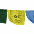 Tibetan prayer flags - 10 cm wide - black lettering - 01...