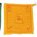 Tibetan prayer flags - 22 cm wide - multicolored lettering - 5 reel set - Cotton