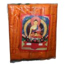 Tibetan prayer flags - 22 cm wide - multicolored lettering - 5 reel set - Cotton