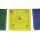 Tibetan prayer flags - 22 cm wide - multicolored lettering - 5 reel set - Cotton