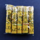 Tibetan prayer flags - 8 cm wide - black lettering - 02 - 5 reel set - Cotton