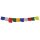 Tibetan prayer flags - 8 cm wide - black lettering - 02 - 5 reel set - Cotton
