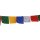 Tibetan prayer flags - 8 cm wide - black lettering - 02 - 5 reel set - Cotton