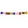 Tibetan prayer flags - 10 cm wide - black lettering - 02 - 5 reel set - Cotton