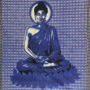 Tagesdecke - Wandtuch - Buddha - blau - 215x235cm
