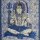 Bedcover - decorative cloth - Shiva - blue - 83x93in