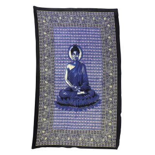 Bedcover - decorative cloth - Buddha - blue - 54x83in