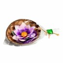 Scented candle in a coconut shell - Lotus - purple