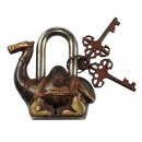 Padlock - Dromedary - Brass - red