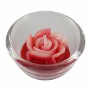 Kerze - Valentinstag - Rose im Glas - Teelicht
