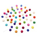Decorative chain - garland - felt balls - colorful -...