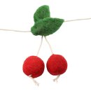 Decorative chain - garland - felt - cherries