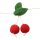 Decorative chain - garland - felt - cherries