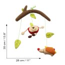 Mobile - felt - apple and hedgehog