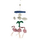 Mobile - felt - flamingo and palm tree