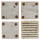 Untersetzer aus Travertin 10x10 cm - Vintage Look - Modell 19
