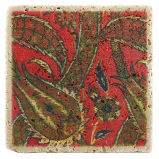 Untersetzer aus Travertin 10x10 cm - Vintage Look - Modell 23