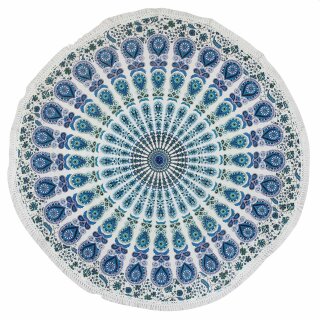 Meditationsdecke - Tagesdecke - runde Tischdecke - Mandala - Muster 04 - 133cm