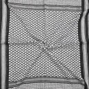 Kufiya Desert premium - black-white - fringes and bobbles colorful - Shemagh - Arafat scarf