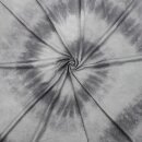 Cotton scarf fine & tightly woven - Grey Spiral - with fringes - squared kerchief
