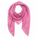 Cotton scarf - pink Lurex silver - squared kerchief
