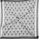 Kufiya - Skulls with bones small white - black - Shemagh - Arafat scarf