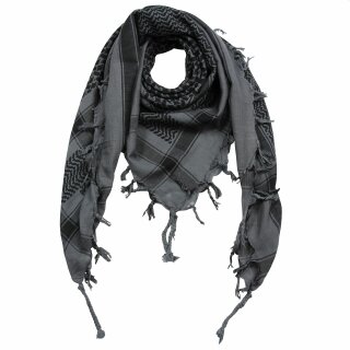 Kufiya - grey - black - Shemagh - Arafat scarf