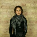 Kufiya - grey - black - Shemagh - Arafat scarf