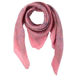 Baumwolltuch - Indisches Muster 1 - rosa - quadratisches Tuch