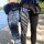 Leggings - Batik - Bamboo - blau - braun
