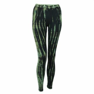 Leggings - Batik - Bamboo - schwarz - grün-khaki