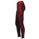 Leggings - Batik - Bamboo - schwarz - rot-kirschrot