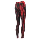 Leggings - Batik - Bamboo - schwarz - rot-kirschrot