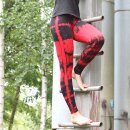 Leggings - Batik - Birch - schwarz - rot-kirschrot
