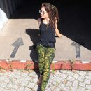 Leggings - Batik - Landscape - black - yellow green