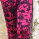 Leggings - Batik - Landscape - black - pink