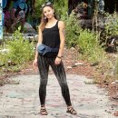 Leggings - Batik - Rain - black - brown-beige