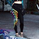 Leggings - Batik - Leaf - schwarz - bunt