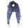 Kufiya style scarf - blue - black - Shemagh - Arafat scarf