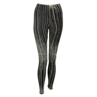 Leggings - Batik - Rain - schwarz - braun-beige - L/XL