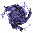 Kufiya - Pentagram purple-light purple - black - Shemagh - Arafat scarf