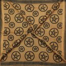 Kufiya - Pentagram brown - black - Shemagh - Arafat scarf