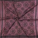 Kufiya - Pentagram red-bordeaux - black - Shemagh - Arafat scarf