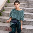Leggings - Batik - Bamboo - schwarz - grün-blau