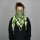 Kufiya - Skulls chequered green-bright green - black - Shemagh - Arafat scarf