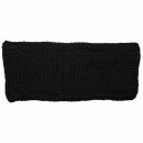 Woolen headband - black - Hand knitted