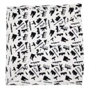 Bandana Scarf - Berlin icons white - black - squared neckerchief