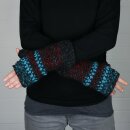 Gauntlets - Gloves - Wool - red-blue