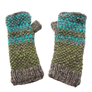 Arm warmers - Knitted arm warmers - Wool - turquoise-green